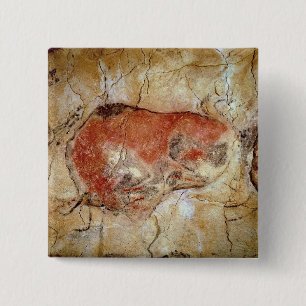 Bison from the Altamira Caves 15 Cm Square Badge