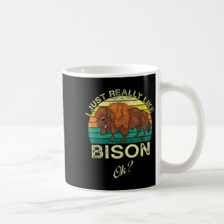 Bison Funny Animal Quote With Vintage Shape Design Coffee Mug