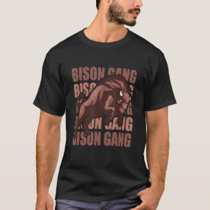 Bison Gang Buffalo Bison Lover Retro_1 T-Shirt
