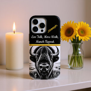 Bison Grazing on Open Prairie iPhone 16 Pro Max Case