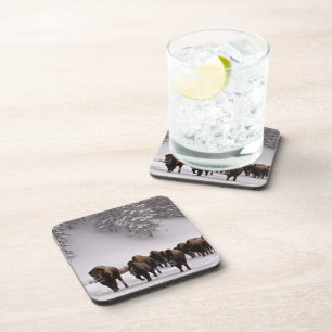 Bison in Winter Coaster