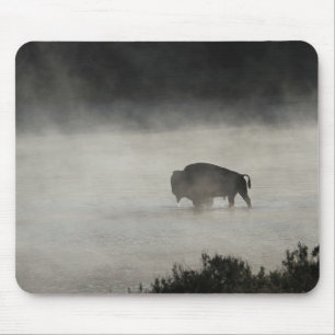 Bison in Winter Yellowstone Mouse Pad