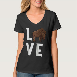 Bison Love Cow Buffalo National Park Western Wildl T-Shirt