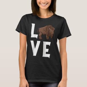 Bison Love Cow Buffalo National Park Western Wildl T-Shirt