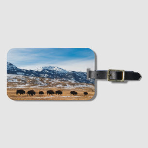 Bison Migration Luggage Tag