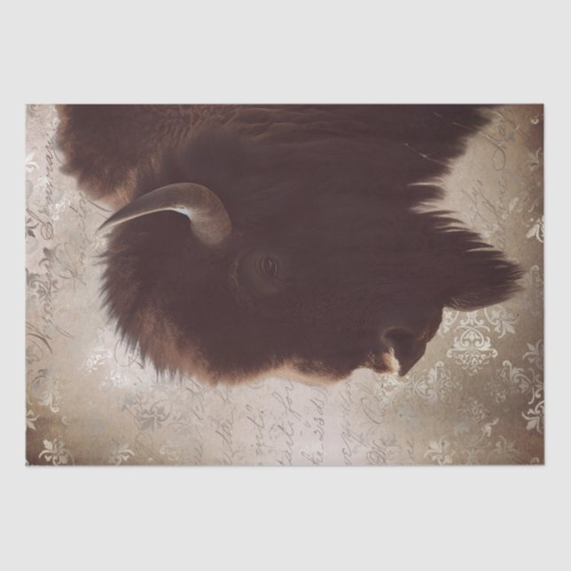 Bison Native American Buffalo Tissue Paper (Front)