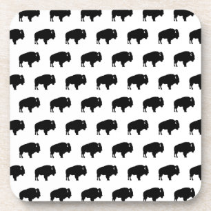 bison pattern coaster