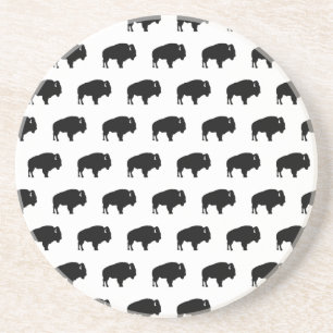 bison pattern coaster