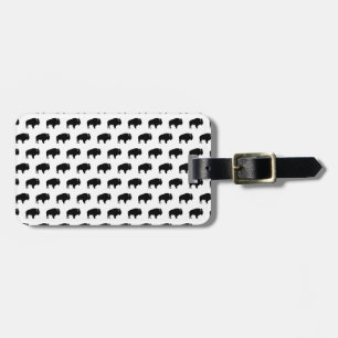 bison pattern luggage tag