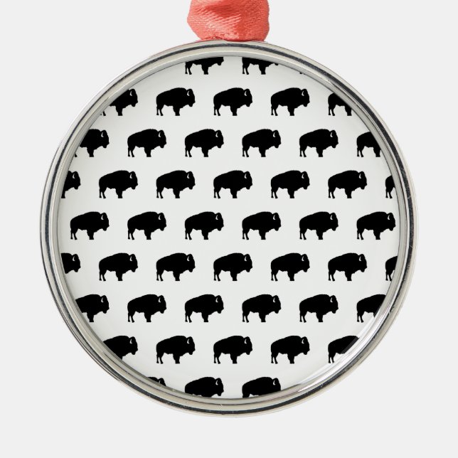 bison pattern metal tree decoration (Front)