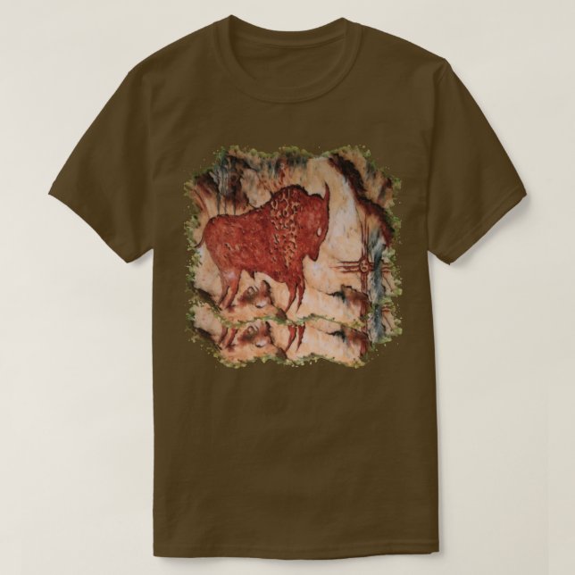 Bison Petroglyph Unisex Dark T-shirt (Design Front)