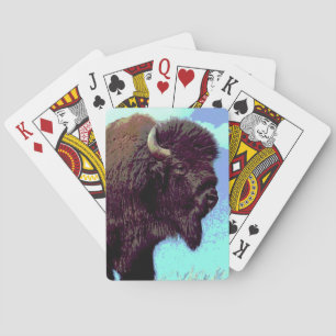 Bison Pop Art Playing Cards