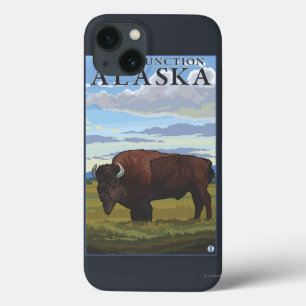Bison Scene - Delta Junction, Alaska iPhone 13 Case