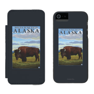 Bison Scene - Delta Junction, Alaska Incipio Watson™ iPhone 5 Wallet Case