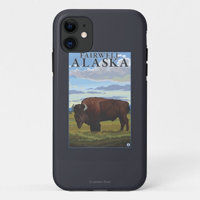 Bison Scene - Fairwell, Alaska Case-Mate iPhone Case (Back)