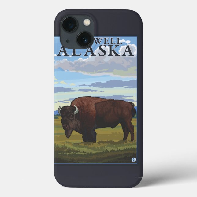 Bison Scene - Fairwell, Alaska Case-Mate iPhone Case (Back)