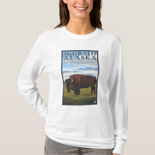 Bison Scene - McGrath, Alaska T-Shirt