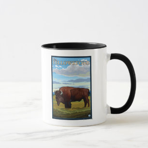 Bison Scene - West Yellowstone, Montana Mug