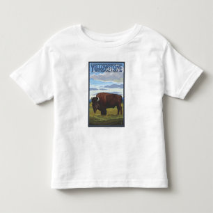Bison Scene - Yellowstone National Park Toddler T-Shirt