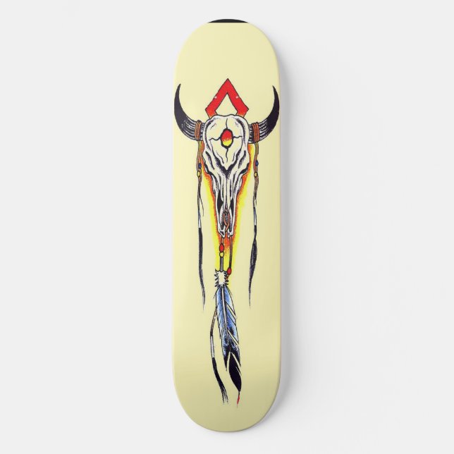 BISON SKULL SKATEBOARD (Front)