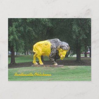 Bison Statue Postcard