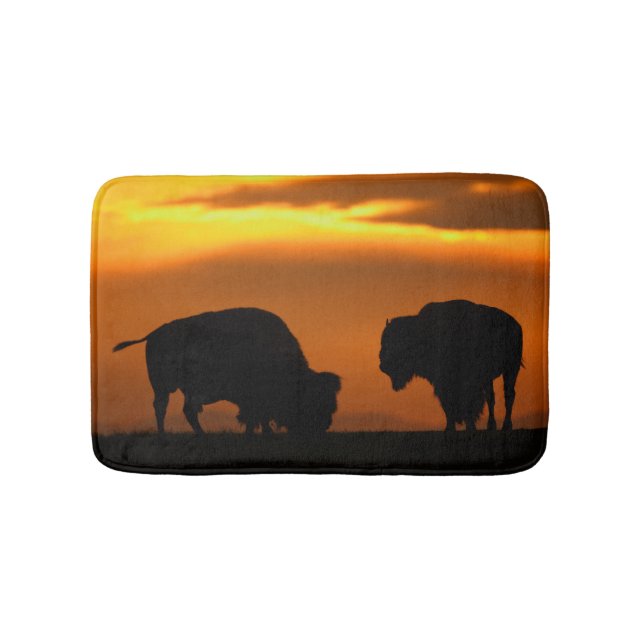 Bison Sunset Bath Mat (Front)