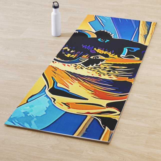 Bison Sunset Majesty Design Yoga Mat (In Situ)