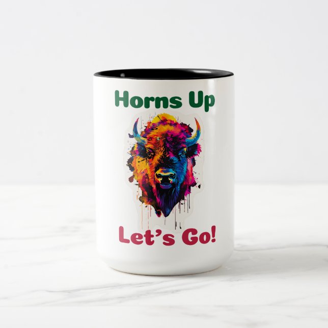 Bison Two-Tone Coffee Mug (Center)