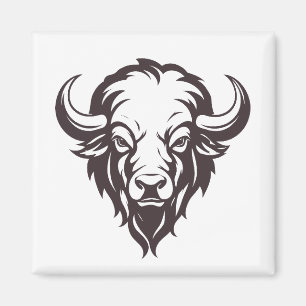 Bison Vector Art Animal Modern Urban City Graphic Magnet