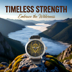 Bison With Floral Crown in Intricate Design Watch