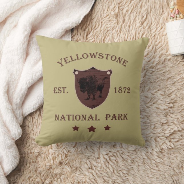 Bison Yellowstone National Park Cushion (Blanket)