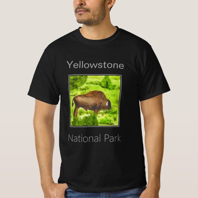 Bison, Yellowstone National Park T-Shirt (Front)