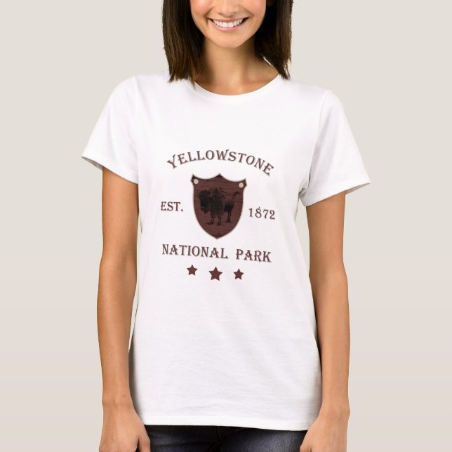 Bison Yellowstone National Park T-Shirt (Front)