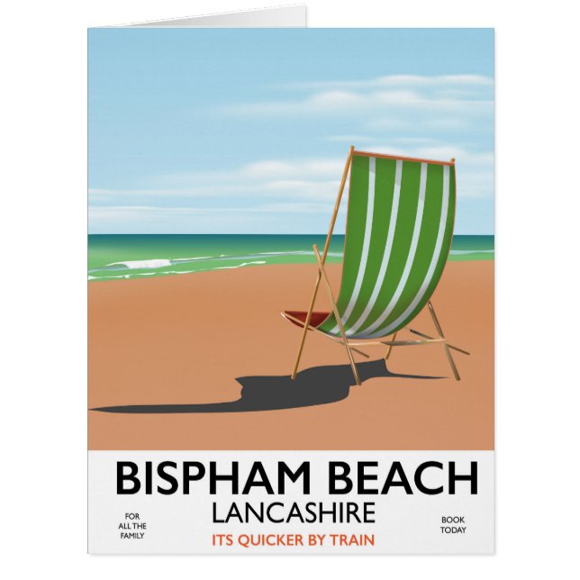 Bispham Beach Lancashire seaside poster (Front)