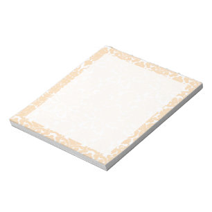 Bisque Colour Damask Pattern Notepad