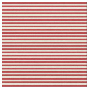 Bisque & Red Striped/Lined Pattern Fabric