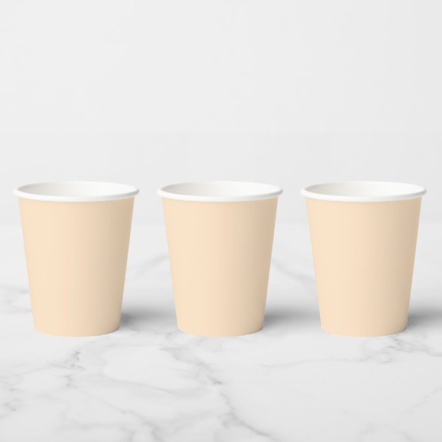 Bisque  (solid colour)  paper cups (Multi)
