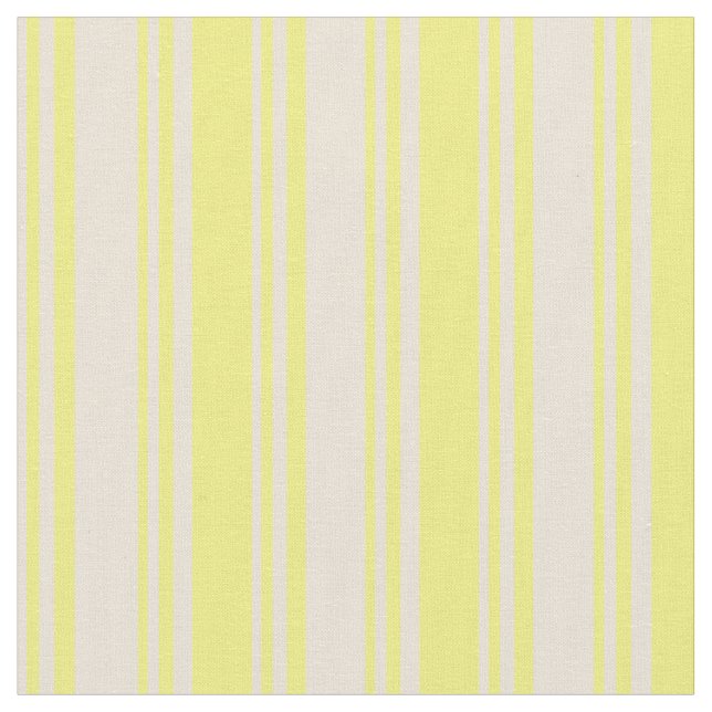 Bisque & Yellow Coloured Lines Pattern Fabric (Close Up)