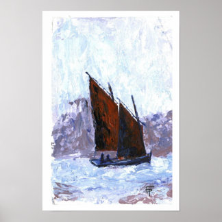 Bisquine Sail Boat Poster