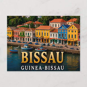 Bissau Colourful Harbour and Island Heritage Postcard