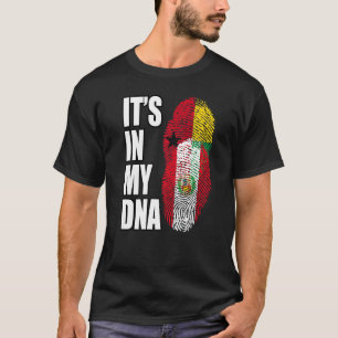 Bissau Guinean And Peruvian Mix DNA Flag Heritage T-Shirt