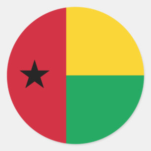 Bissau-Guinean Flag, Flag of Guinea-Bissau Classic Round Sticker