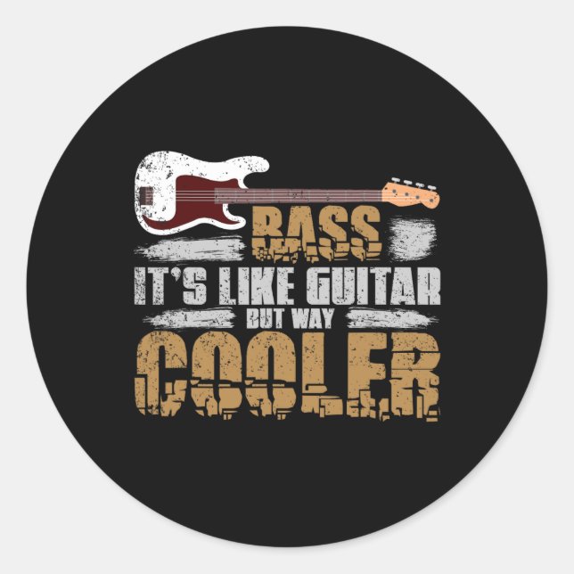 Bist B Guitar Player Gift B Guitar  Classic Round Sticker (Front)