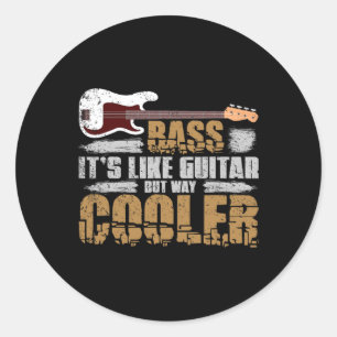 Bist B Guitar Player Gift B Guitar  Classic Round Sticker