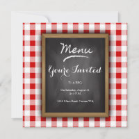 Bistro Chalkboard Party Invitation