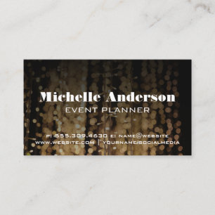 Bistro Lights Hanging   Events Business Card