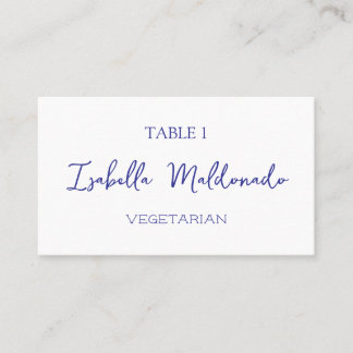 Bistro Wedding Place Cards with Dinner Selection