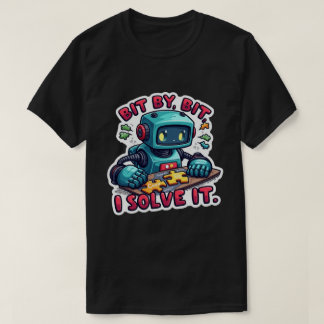 Bit By Bit I Solve It Funny Programmer T-Shirt