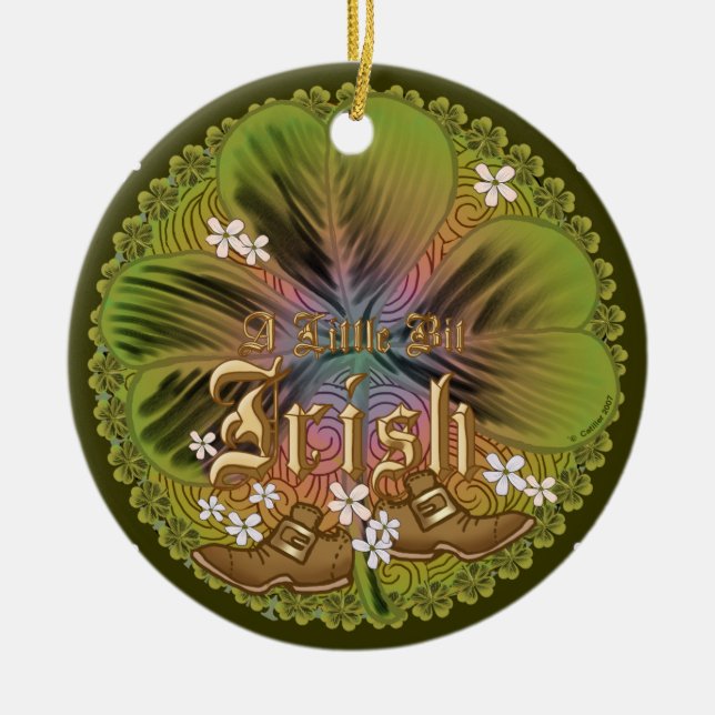 Bit O Irish Ceramic Tree Decoration (Front)