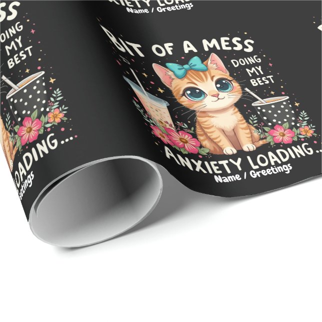 Bit of Mess, Doing My Best Anxiety Loading  Wrapping Paper (Roll Corner)